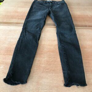 Frame Le High Skinny Jeans Women 28 Mid Rise Raw Hem Stretch Preppy 17346